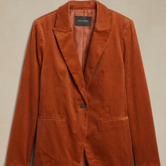 Banana Republic Clio Corduroy Black Work Blazer Career Casual Chic Jacket 10 H - Picture 3 of 9